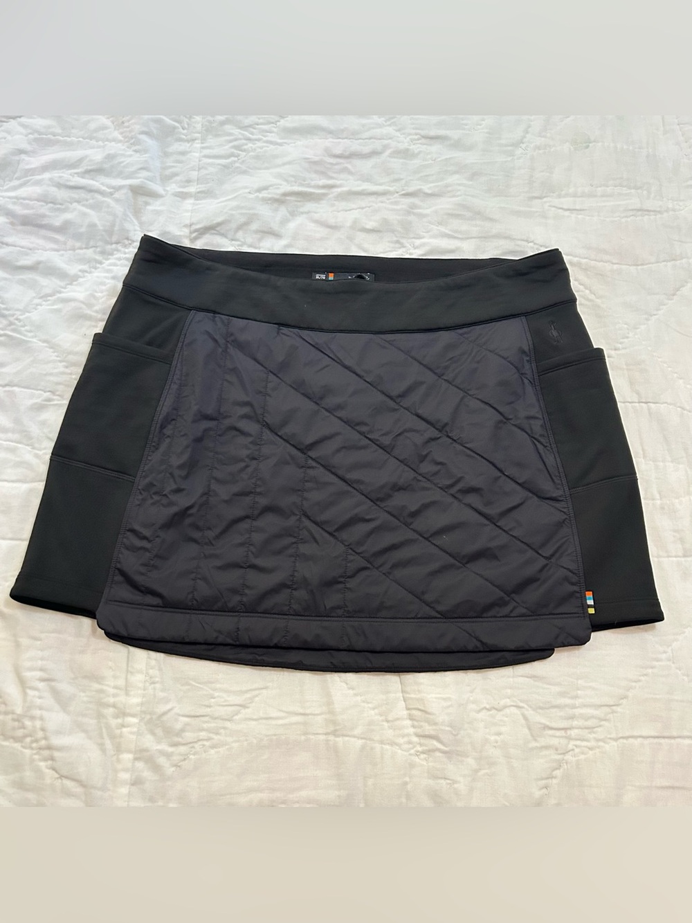 Smartwool quilted wool blend skirt with pockets black size XL